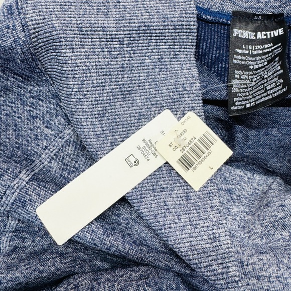 PINK Leggings Womens Large‎ Blue Gray High Waisted Full Length Activewear NWT - Picture 5 of 15